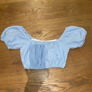 STYLISH BLUE CROPPED TOP!